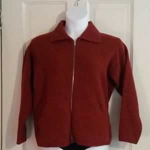 NCLT Milano red wide collar sweater